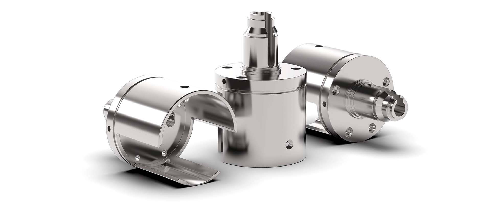 Ein Beispiel für Präzisionsdrehteile von Grohe Technology mit unterschiedlichen Drehtechnologien Ein Beispiel für Präzisionsdrehteile von Grohe Technology mit unterschiedlichen Drehtechnologien