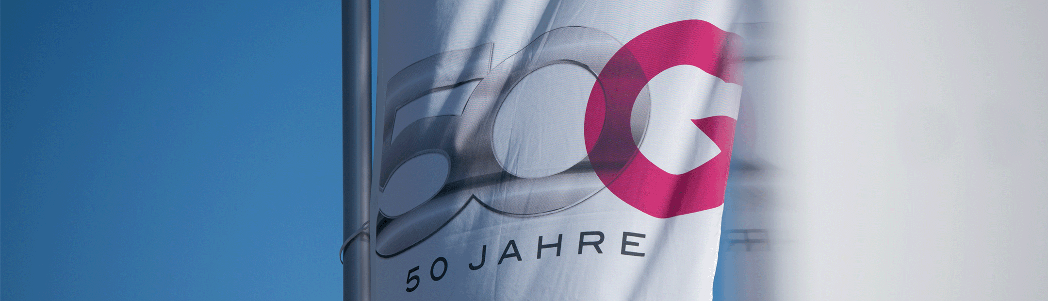 50 Jahre Grohe Technology Signet auf Fahne